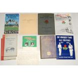 Lancashire, Yorkshire and ‘The Roses’ cricket histories. Box comprising a good selection of over