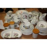 A collection of Portmeirion oven-to-table wares in the Botanic Garden pattern, to include water