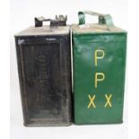 A Pratt's Perfection Spirit advertising petrol can; together with one other for Shell, h.32cm (2)