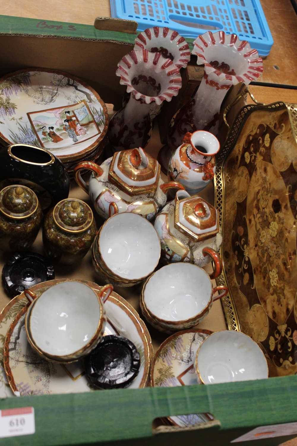 Mixed lot to include Japanese eggshell tea wares