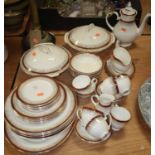 A 20th century Royal Grafton bone china part tea and dinner service in the Majestic pattern