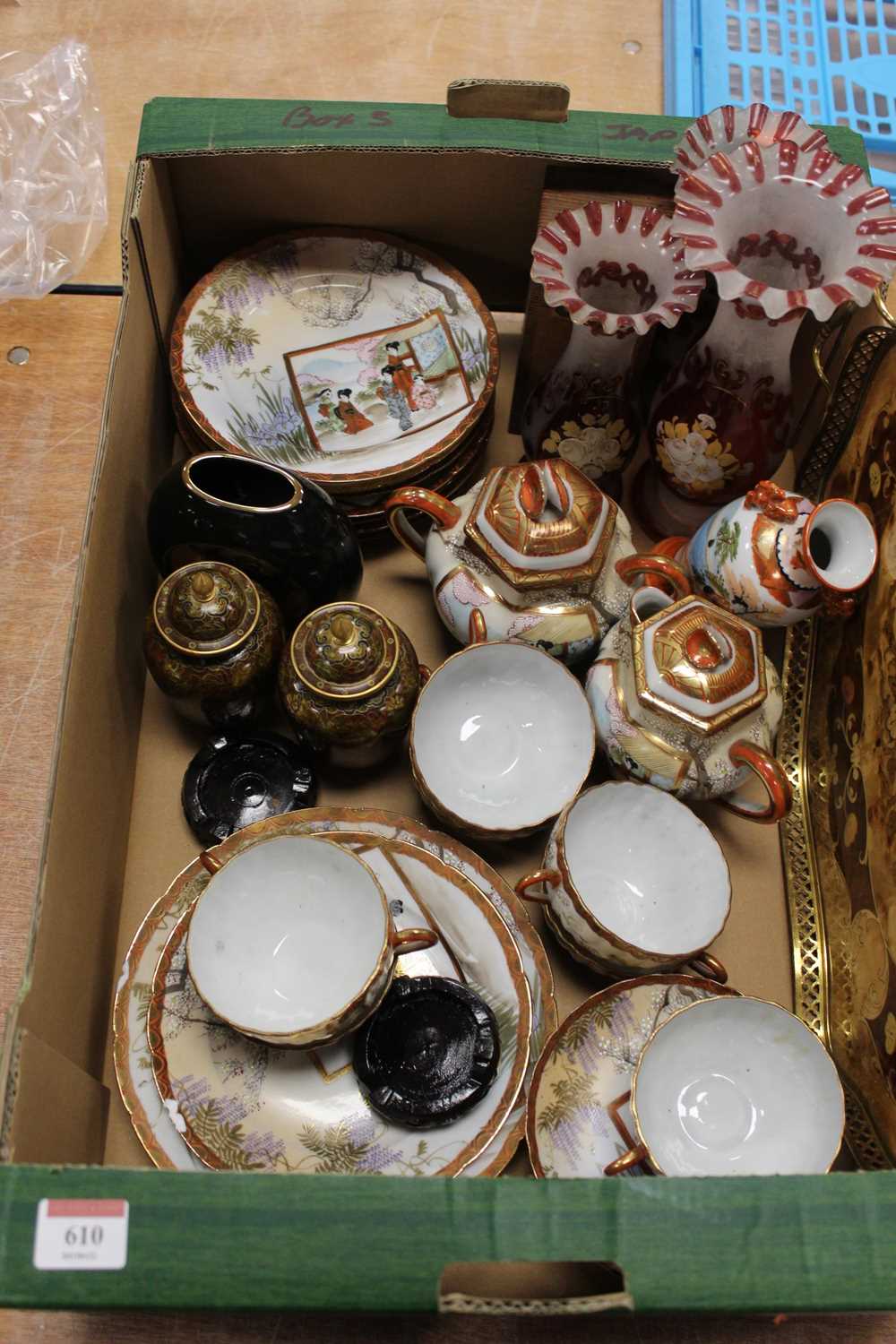 Mixed lot to include Japanese eggshell tea wares - Image 6 of 7