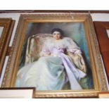 P Denholm after John Singer Sergent (1856-1925) - three-quarter length portrait of Lady Agnew, oil