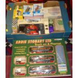 One tray containing a quantity of mixed diecast vehicles and accessories, to include an Eddie