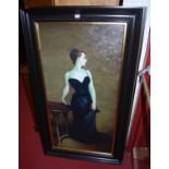 J Henfrey after John Singer Sergent (1856-1925)- Madame X, oil on canvas, 110 x 60cm; together