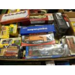 A tray containing a quantity of mixed boxed diecast vehicles, to include Vanguards, Corgi