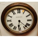 A contemporary circular wall clock, the dial titled Newgate, London, England, battery operated,