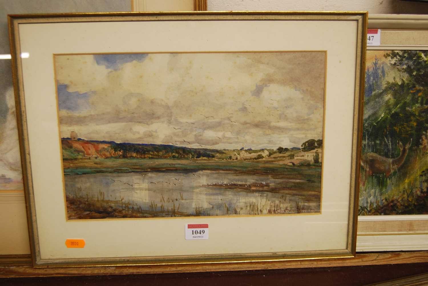 Edward Hamilton Chetwood Aitken (born 1867) - river landscape, watercolour, signed lower right, - Bild 3 aus 3