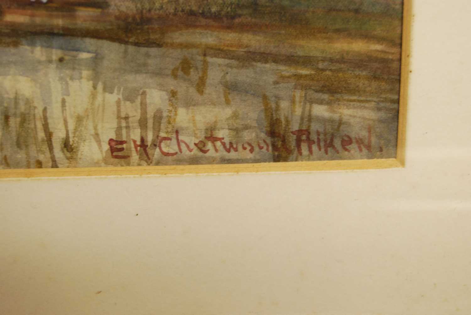 Edward Hamilton Chetwood Aitken (born 1867) - river landscape, watercolour, signed lower right, - Bild 2 aus 3