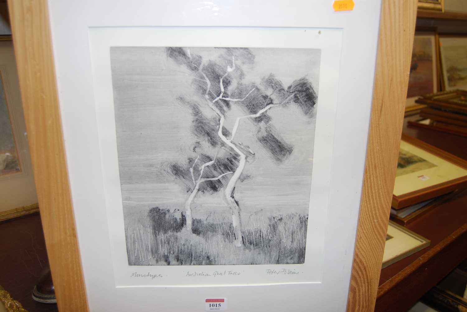 Peter Polaine (b. 1937) - Australian ghost trees, monotype, signed and titled in pencil to the - Bild 2 aus 2