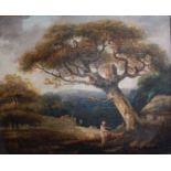 Attributed to John Crome - Extensive landscape scene, oil on canvas, 43 x 52cmCondition report: