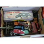 One tray containing a quantity of mixed playworn and boxed diecasts, to include Dinky Toys No.982