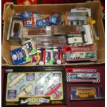 One box containing a quantity of mixed diecast, to include Matchbox Superstar transporters, Matchbox