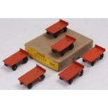 Dinky Toys No. 25G Trailer original trade box containing 6 examples - all finished in orange with