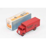 Dinky Toys No. 514 Guy "Slumberland" Van, type 1 - red cab, chassis, back and ridged hubs with