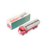 Dinky Toys No. 504 Foden 14-ton Tanker - 1st type, comprising red cab, chassis and ridged hubs