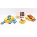 Dinky Toys farming group of 4 original trade boxes to include, No. 27H Disc Harrow, No. 27K Hay