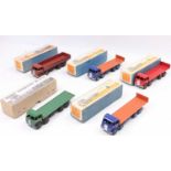 Dinky Toys boxed Foden Flat Truck / Wagon group of 5, all 1st type cab issues to include, No. 501