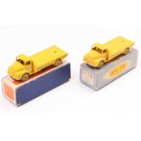 Dinky Toys No. 533 Leyland Comet Cement Wagon pair in 'Ferrocrete' livery consisting of yellow