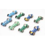 Dinky Toys racing car group of 8 to include, HWM, Talbot Lago, Ferrari and Cooper Bristol models