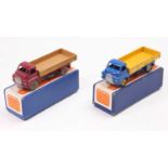 Dinky Toys No. 522 Big Bedford pair to include, 1. Blue cab and chassis with yellow back and