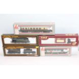 Five locos: Lima diesel 33205 (E-BE); Lima GWR Railcar 22 (E-BE); Airfix 0-6-0 tender engine 4454 (