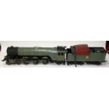 Scratchbuilt 5 inch gauge live steam model of a Pacific Style Locomotive and tender, originally