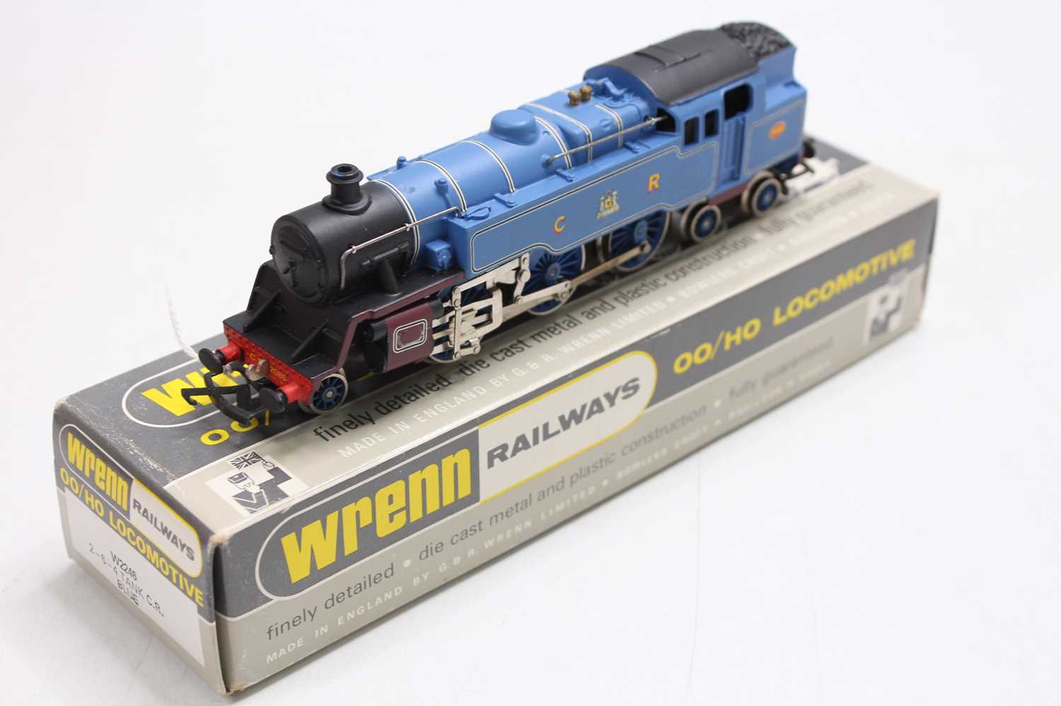 W2246 Wrenn 2-6-4 tank loco CR blue 2085 (NM-BE) Dublo coupling in box. No packer number.