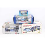 One box containing a group of 4 various Burago and Polistil Tyrrell P34/2 Formula One racing cars to