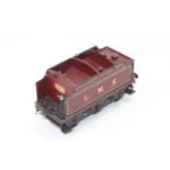 Hornby No.2 Special Tender, maroon, LMS, two handrails missing, one brake post missing. Will benefit