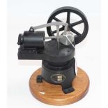 A.E and H Robinson Size B4 Stationary hot air Stirling cycle engine finished in black and fully