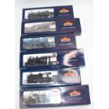 Six 00 gauge Bachmann Branchline locos: 32-161 N Class 31862 BR black early emblem sloping tender;