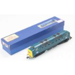 Hornby Dublo 3-rail Co-Co diesel loco totally repainted in BR blue with yellow ends 55001 (VG) as