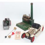 Collection of various steam engine items to include Steam Roadster by Mamod, Mamod SR1A Roller,