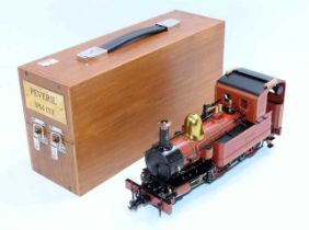 Accucraft 45mm scale gas-powered and Radio controlled model of an Isle of Man IOM 2-4-0T Peveril