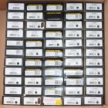 55 boxed Graham Farish N Gauge wagons and rolling stock, all in original boxes, examples to