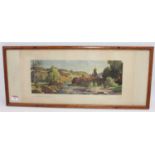 Original Framed and glazed carriage print depicting River Allen near Bardon Mill County Durham, from