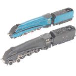 Two Hornby A4 4-6-2 locos & tenders: Seagull 4902 LNER garter blue; Quicksilver 2510 NE black,