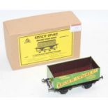 BL99036 Bassett-Lowke/Corgi 7 plank coal wagon ‘Bassett-Lowke Ltd’ green & yellow (M-BM)