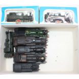 Eight tank locos: 2 x Airfix 0-4-2 GWR 1466 (VG-BF); with 2 x 0-6-2, one each 2-4-0, 2-4-2, 0-6-