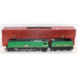 Gauge 1 Kit Built model of Merchant Navy Class 4-6-2 locomotive and tender, finished in green and