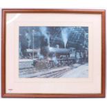 Framed and Glazed Terence Cuneo print depicting LMS 4-6-0 No.25648 locomotive and tender, at