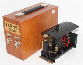 Regner Models gas fired 0-4-0 "Fanny" easy line steam locomotive, comprising of gas tank and