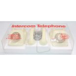 Geobra No. 90 / 99 Intercom Telephone, childs toy set comprising 2x plastic telephones with old