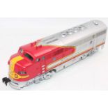 Rail King G gauge 1/32 F-3 diesel engine. Silver with red & yellow (E) (BF-G)