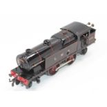 1930’s Hornby clockwork 4-4-2 No.2 Special tank loco LMS black lined red no.6781. Large areas of