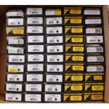 50 boxed Graham Farish N Gauge wagons and rolling stock, all in original boxes, examples to