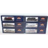 Six 00 gauge Bachmann Branchline locos & tenders: 32-178 Crab 2715 LMS lined black; 32-506