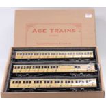 ACE Trains set of three C/1 LNER clerestory light teak bogie coaches comprising all/1st, all/3rd &