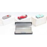 3 boxed Franklin Mint and Danbury Mint 1/24th scale models to include, 1935 Mercedes 500K Roadster